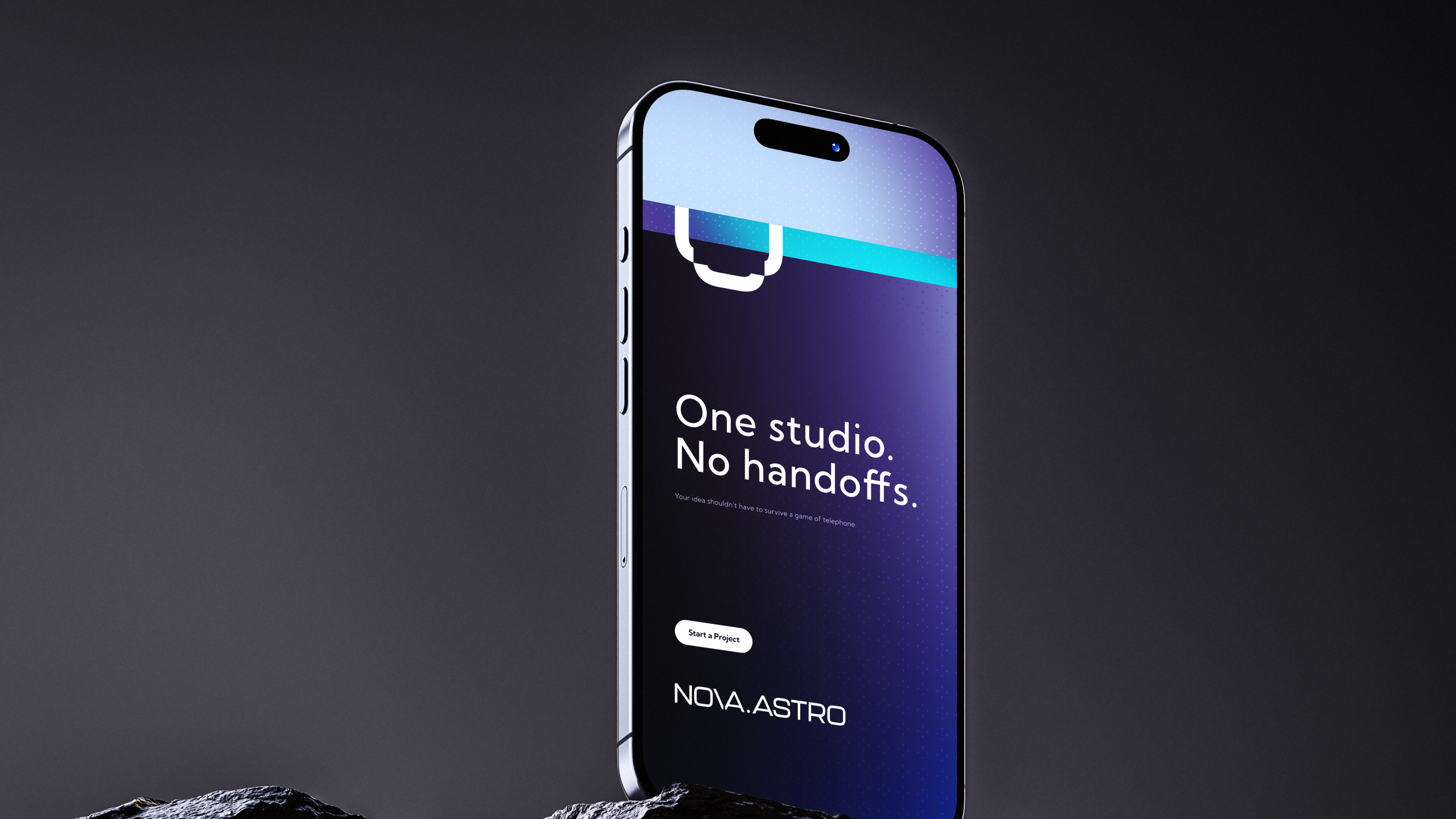 The Nova.Astro identity on a phone